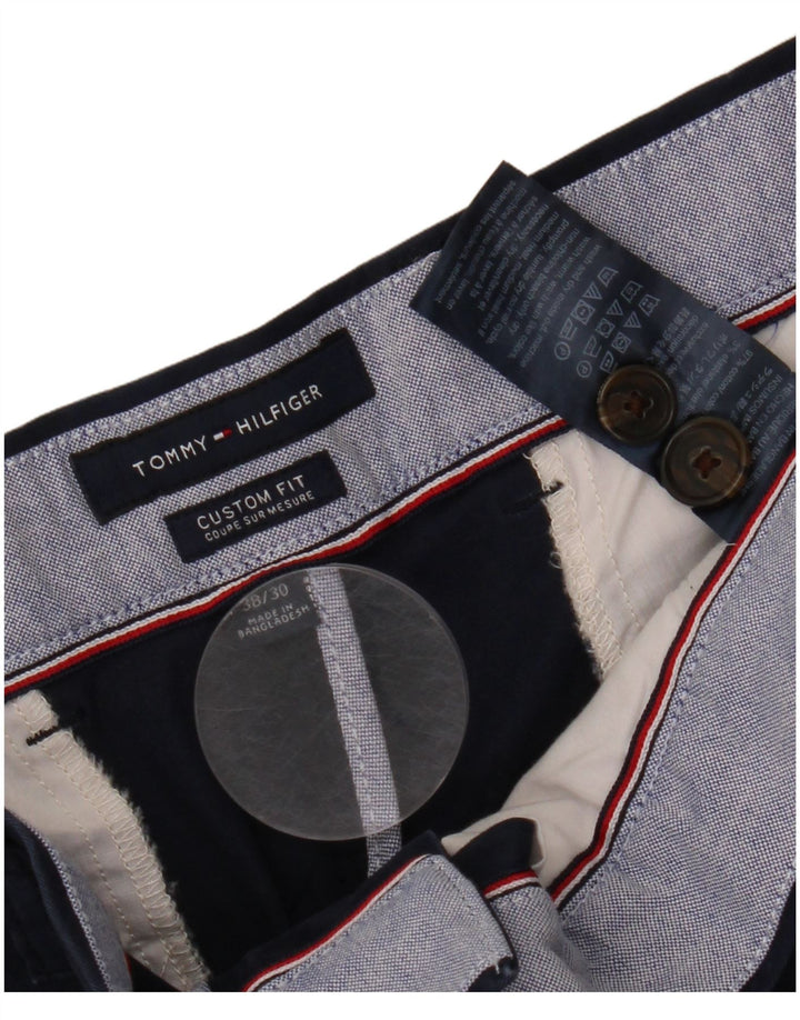 Calça Chino Masculina TOMMY HILFIGER Custom Fit W38 L30 Azul Marinho Algodão