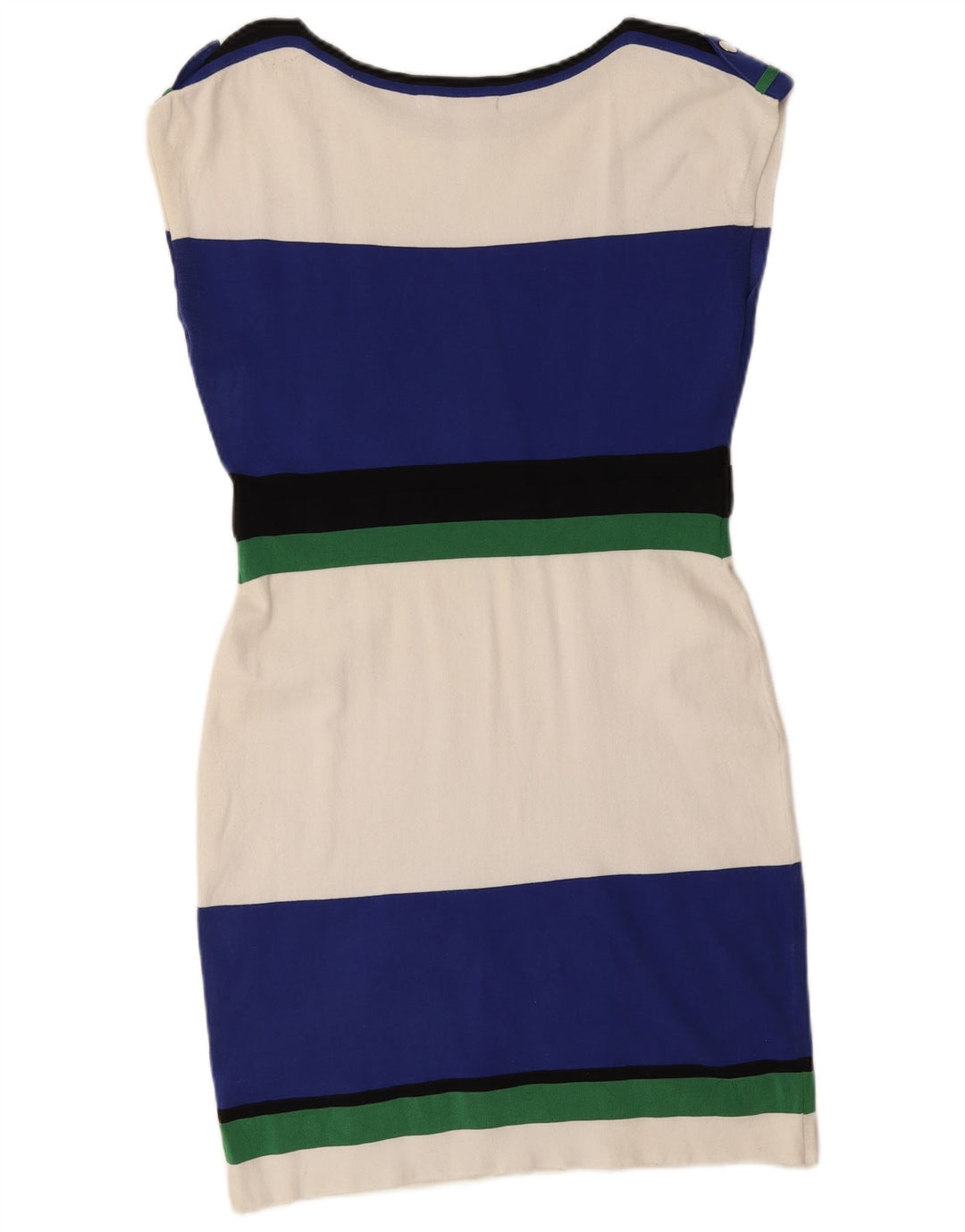 Vestido feminino Karen Millen com bainha grande, tamanho 4, pequeno, listrado multicolorido