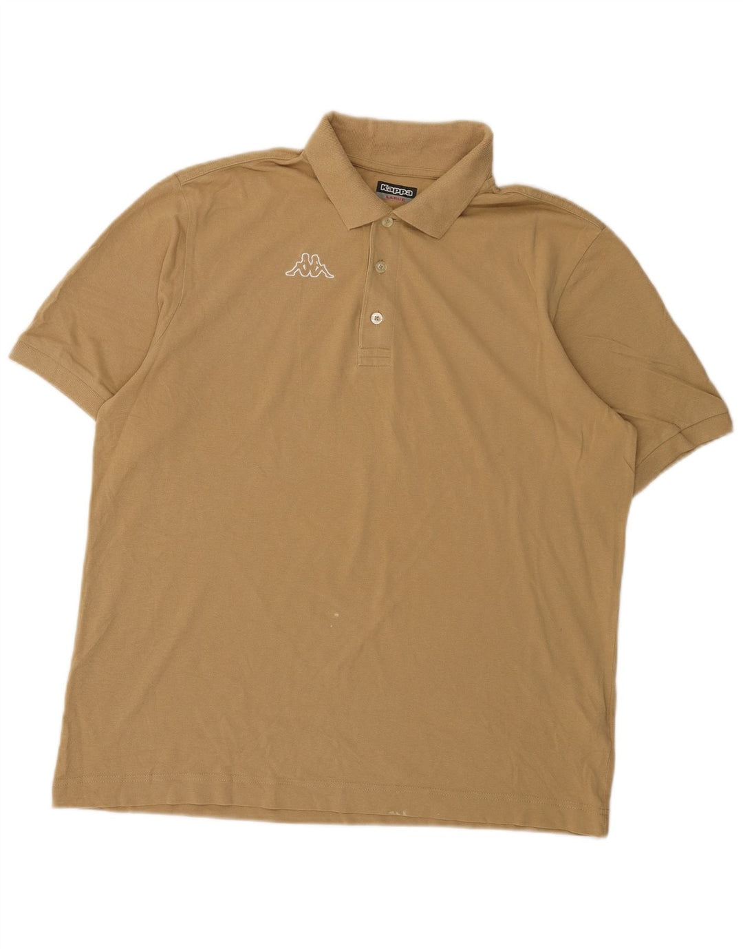 Camisa polo masculina Kappa grande bege