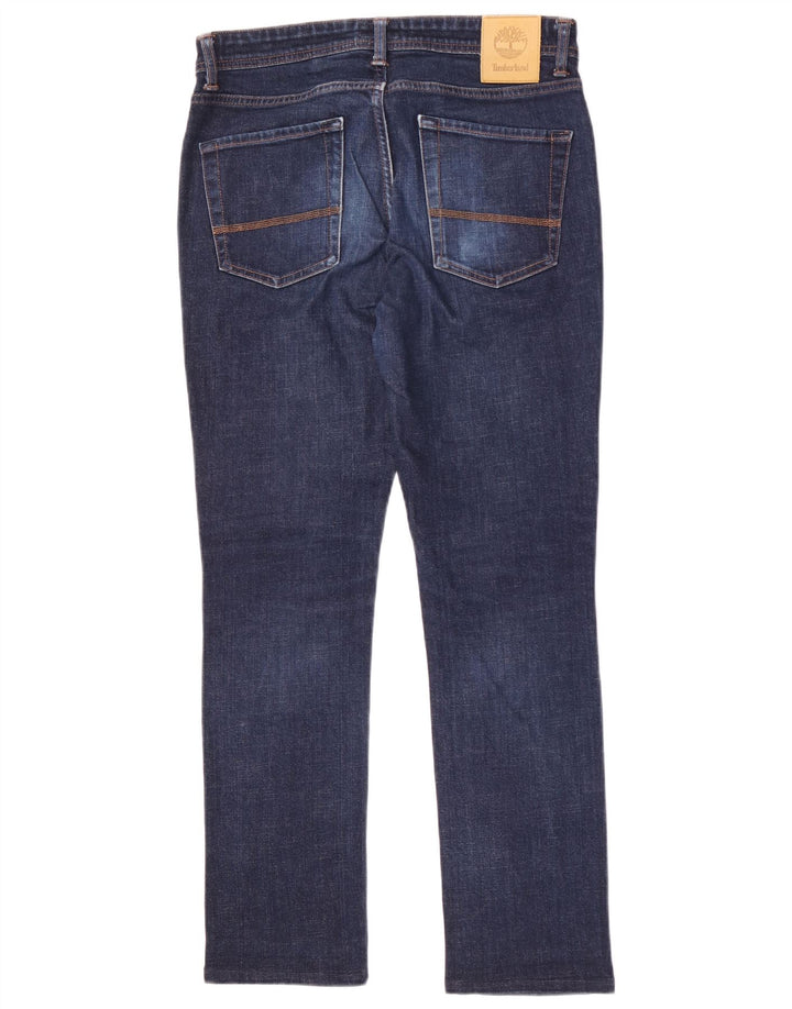 Timberland Mens Slim Jeans W29 L32 Azul Marinho Algodão