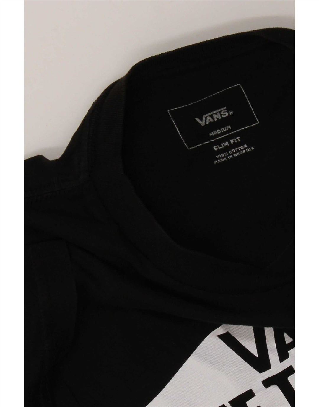 Camiseta masculina Vans Slim Fit Graphic Top Médio Algodão Preto