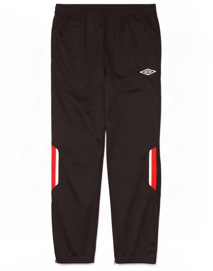 Calça de treino masculina Umbro, joggers, grande, preto, colorblock, poliéster