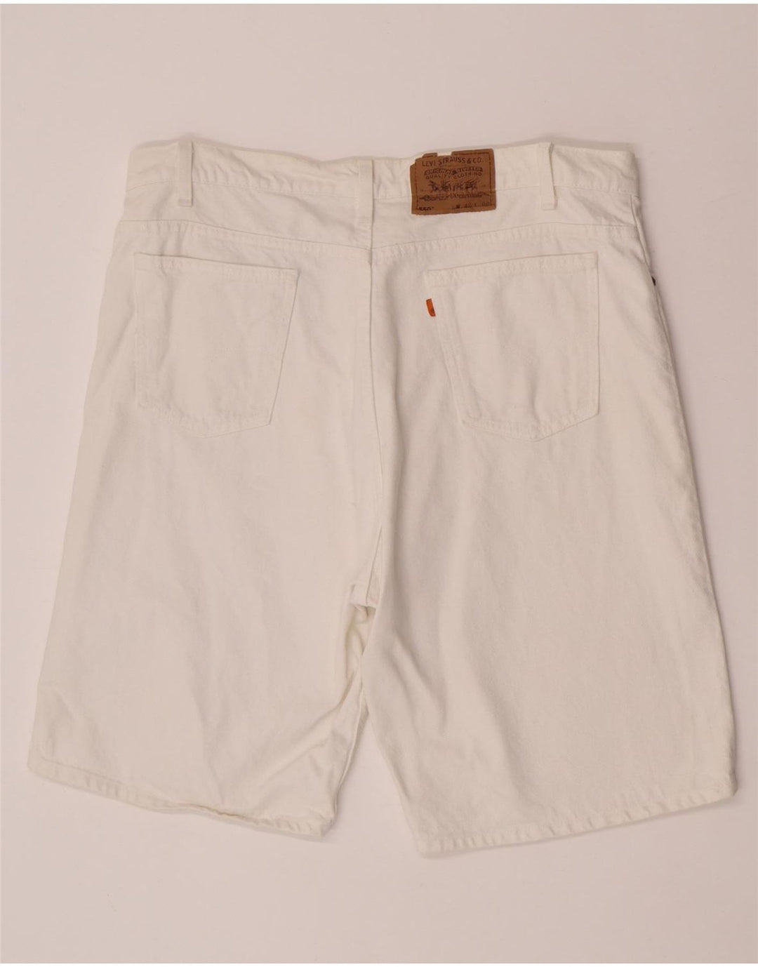 Shorts jeans masculino 550 Levi's W40 XL algodão branco