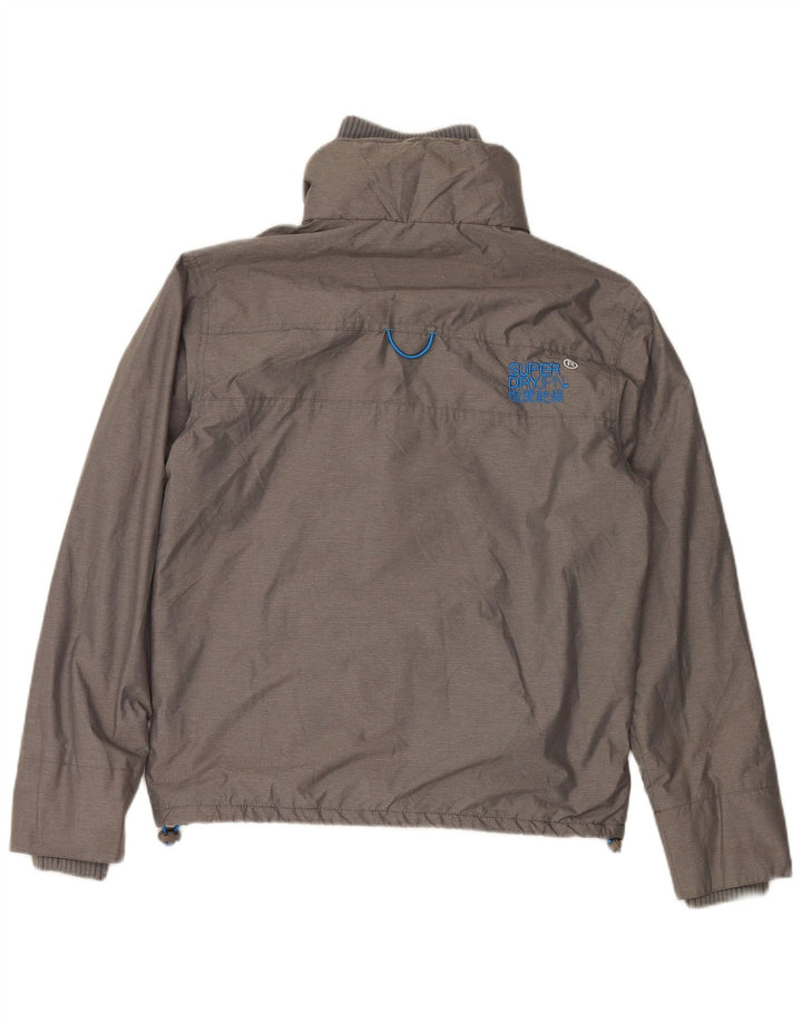 Jaqueta corta-vento masculina SUPERDRY UK 38 Nylon cinza médio