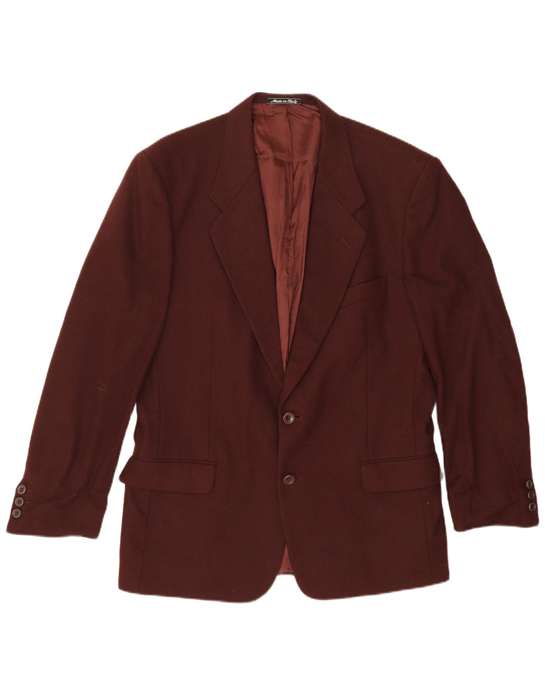 Jaqueta Blazer Facis Masculina Longline 2 Botões IT 52 XL Lã Virgem Borgonha