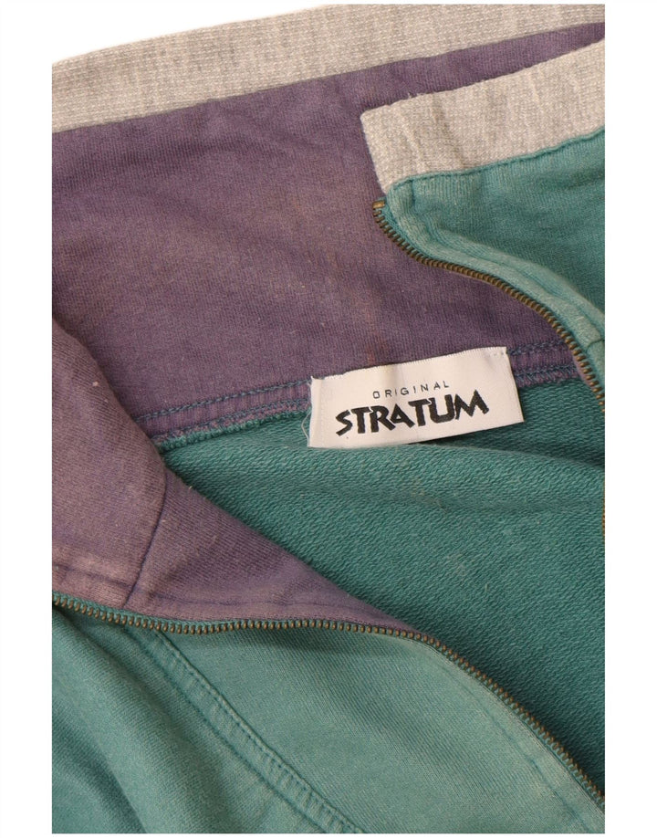 Moletom masculino vintage solto com estampa gráfica jumper médio verde listrado