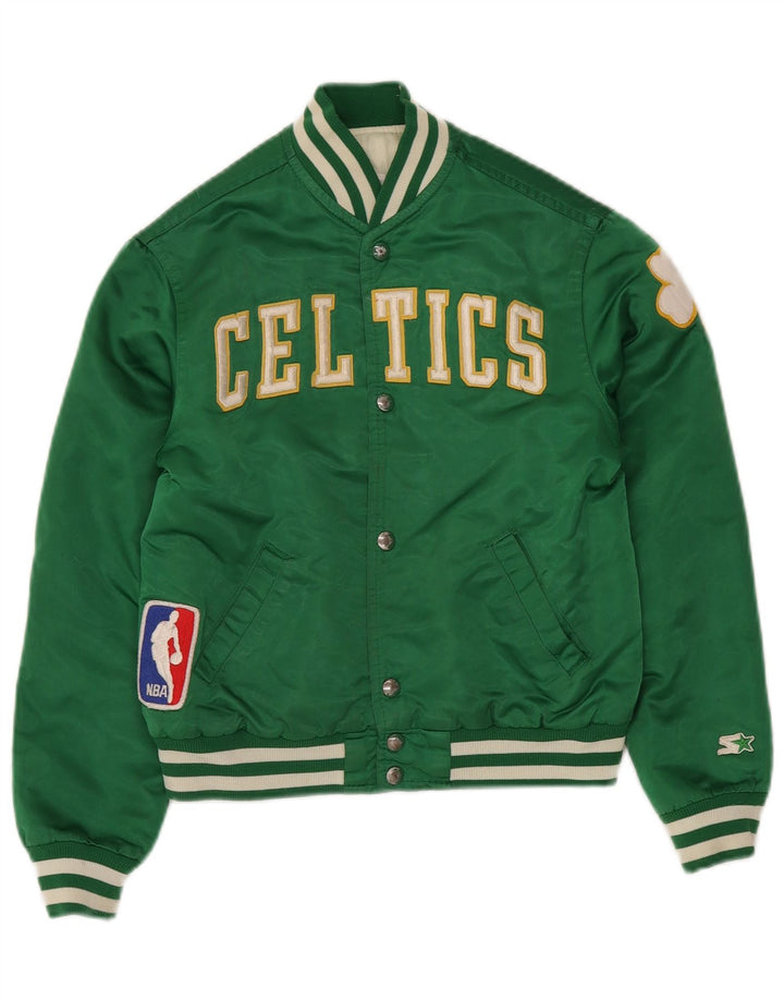 Jaqueta bomber gráfica STARTER Boys Celtics 9-10 anos nylon verde médio