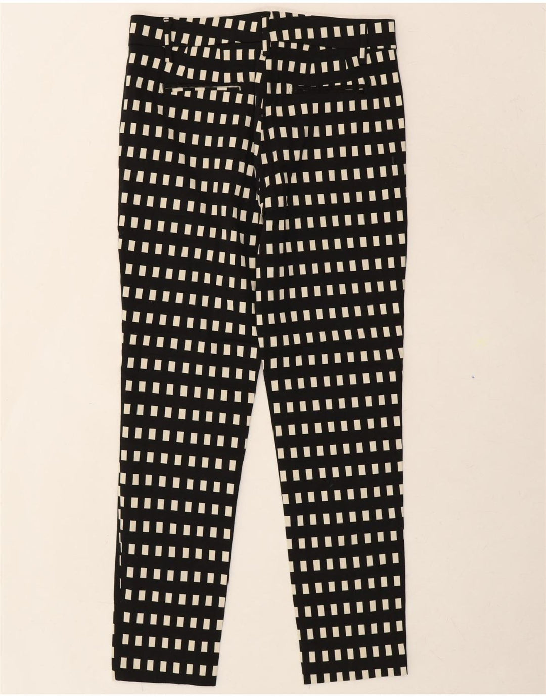 DONDUP Womens Slim Casual Trousers W30 L26 Black Geometric Vintage Dondup and Second-Hand Dondup from Messina Hembry 