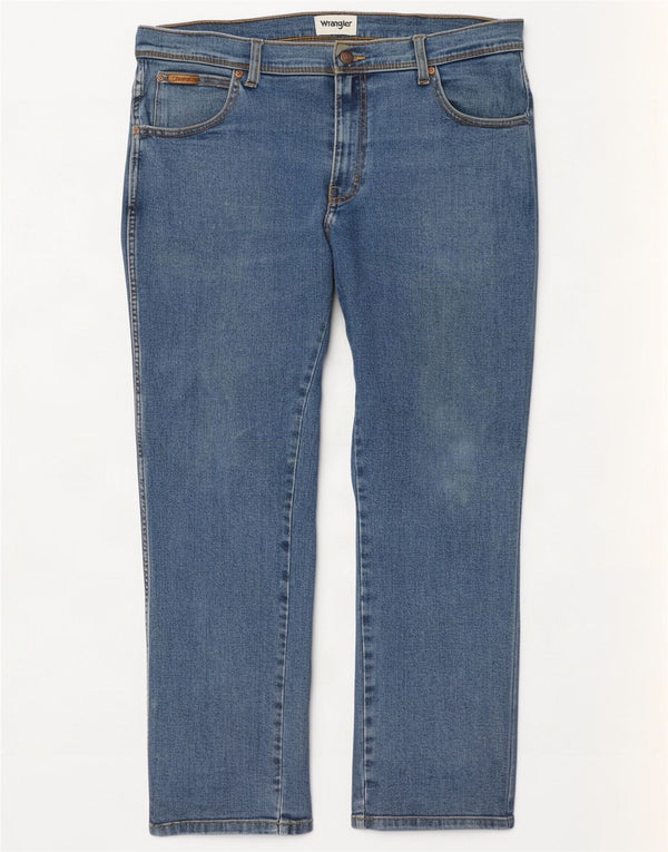 Wrangler Masculino Texas Straight Jeans W34 L30 Azul Algodão
