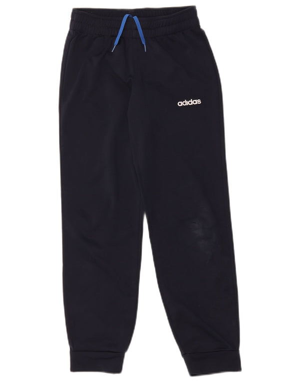 Adidas meninos calças de treino joggers 8-9 anos azul marinho poliéster