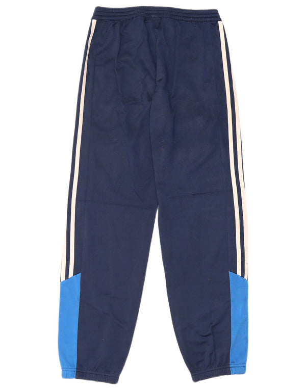 Adidas meninos calças de treino joggers 11-12 anos azul marinho colorblock