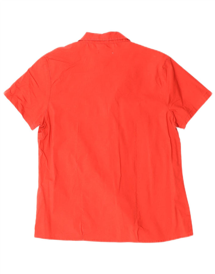 Camisa feminina de manga curta Dack's UK 18 XL algodão vermelho