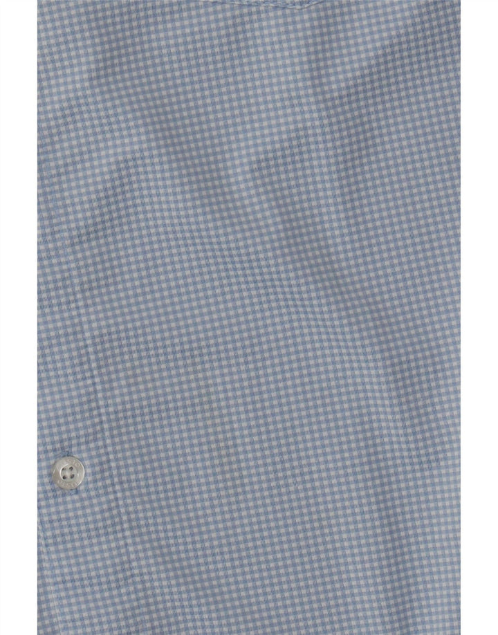 Camisa masculina Musto grande poliéster azul guingão