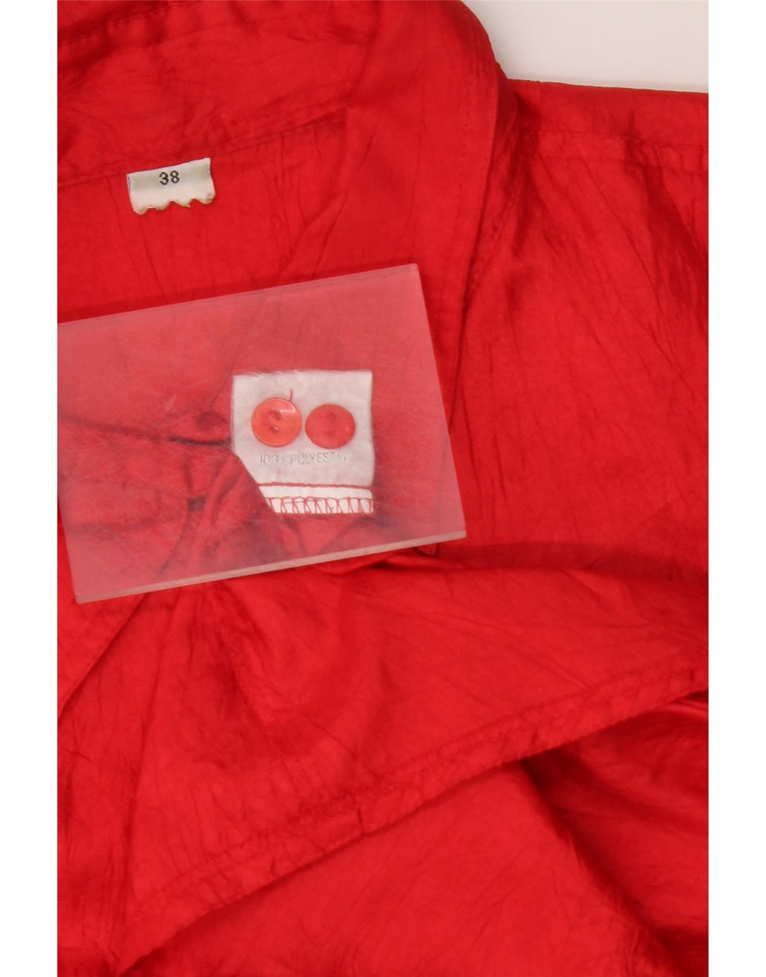 Blusa feminina VINTAGE EU 38 poliéster vermelho médio