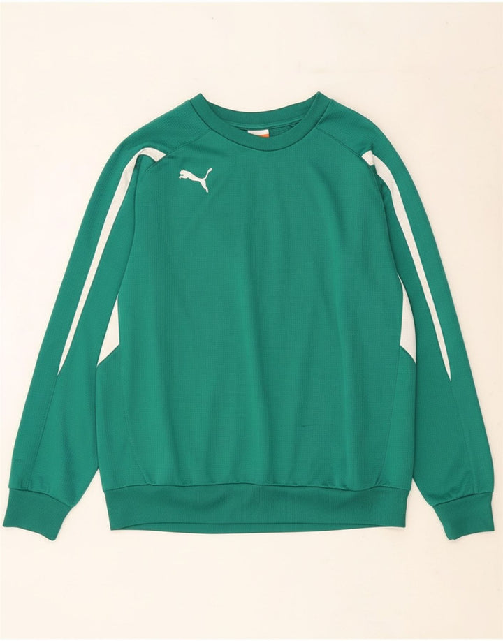 PUMA moletom masculino jumper grande verde colorblock poliéster