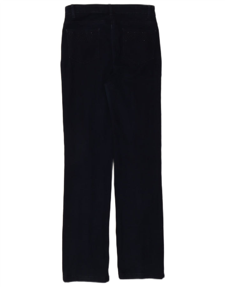 Jeans retos femininos Marks & Spencer Reino Unido 10 pequeno W27 L30 azul marinho