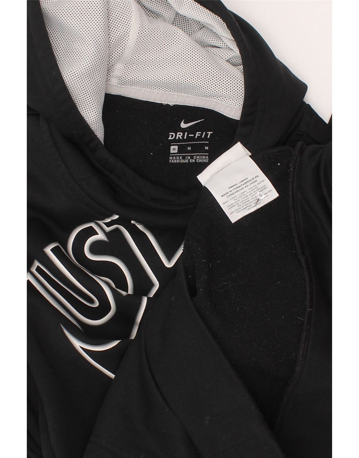 Jumper com capuz gráfico Nike Boys 10-11 anos médio preto poliéster