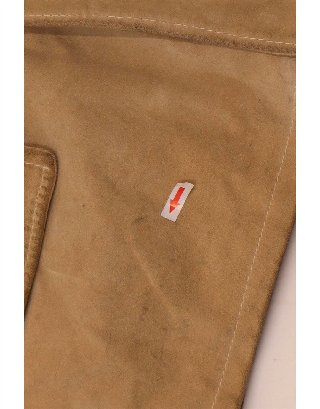 Jaqueta masculina vintage de camurça UK 38 couro bege médio