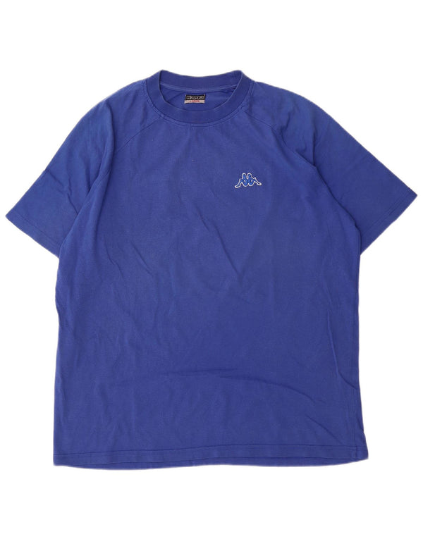 Camiseta masculina Kappa Top grande algodão azul