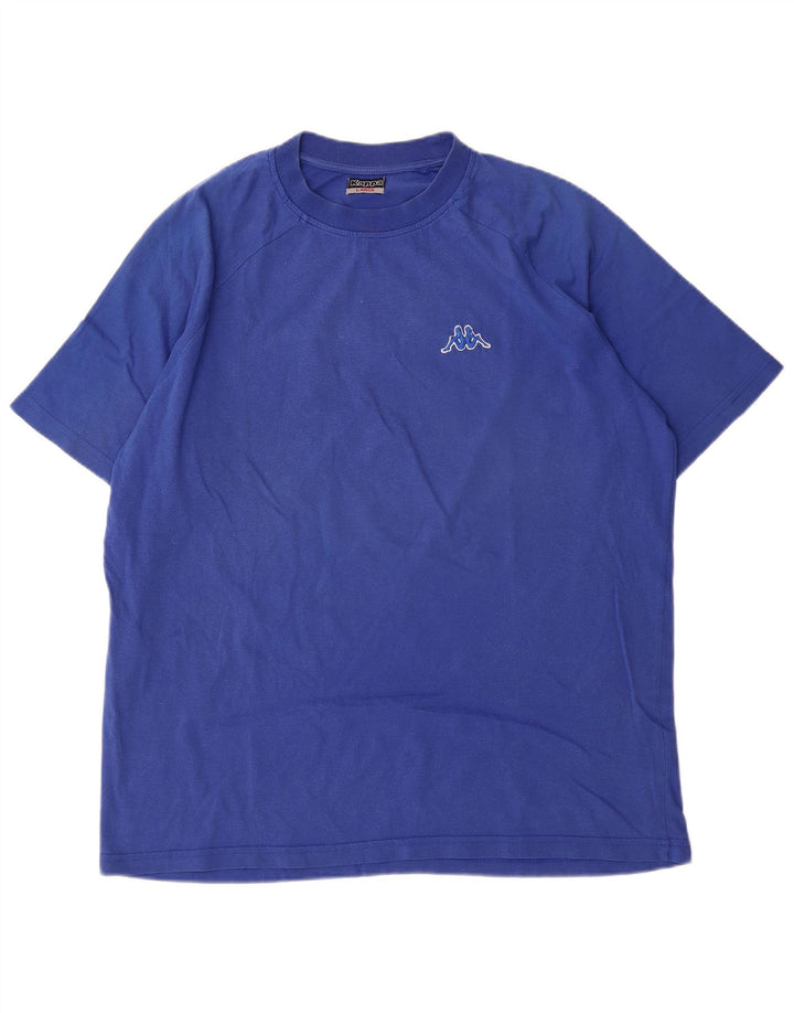 Camiseta masculina Kappa Top grande algodão azul