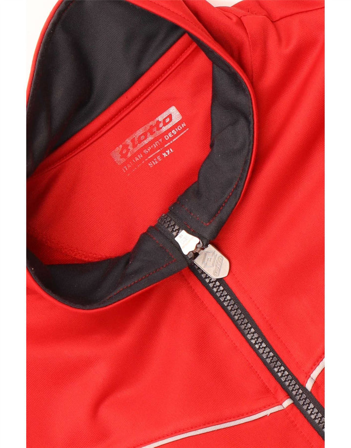 Lotto Mens Treino Top Jacket 2XL Vermelho Colorblock