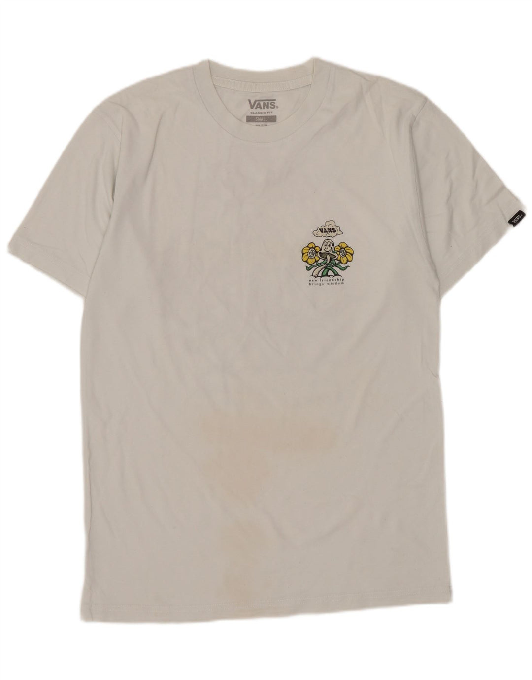 Camiseta masculina Vans Classic Fit Graphic pequena branca