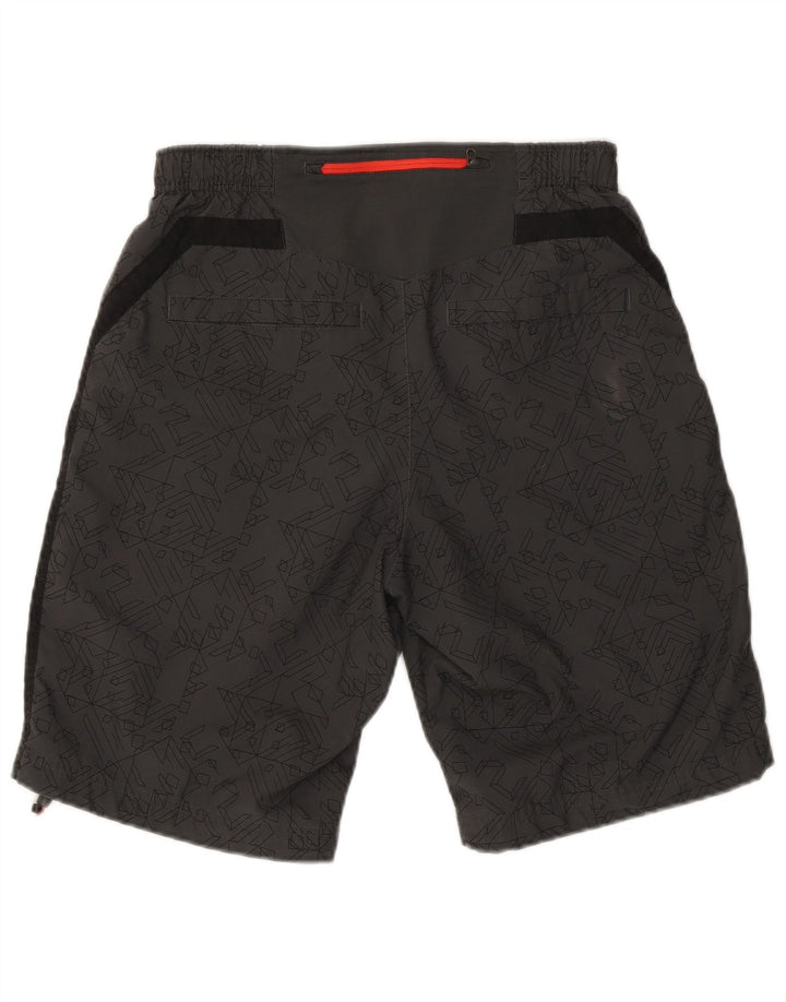 Shorts esportivos masculinos Nike poliéster geométrico cinza médio
