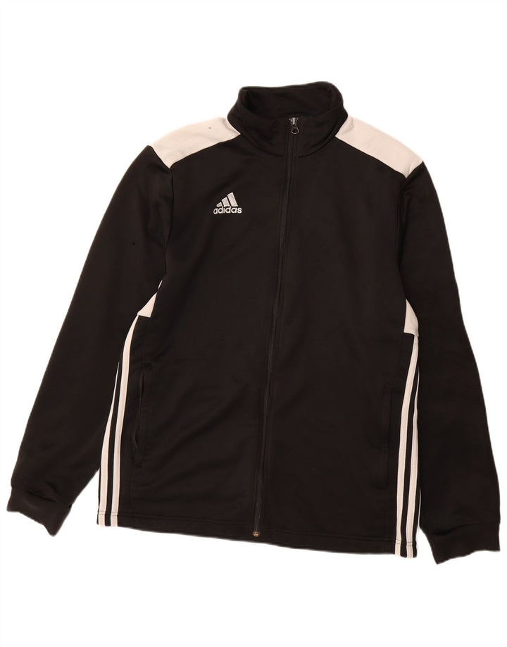 ADIDAS Mens Tracksuit Top Jacket Grande Preto Colourblock Poliéster