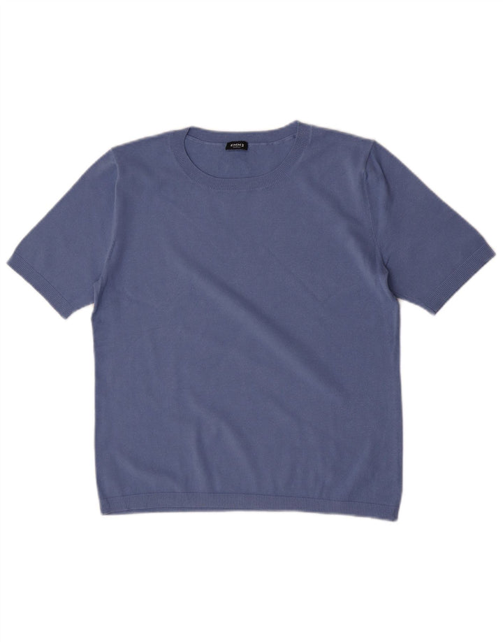 Marella Blusa EMME Feminina Top Reino Unido 10 Pequeno Azul