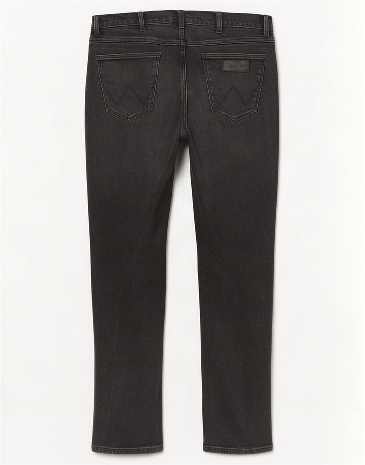 Wrangler Mens Straight Jeans W36 L36 Algodão Preto