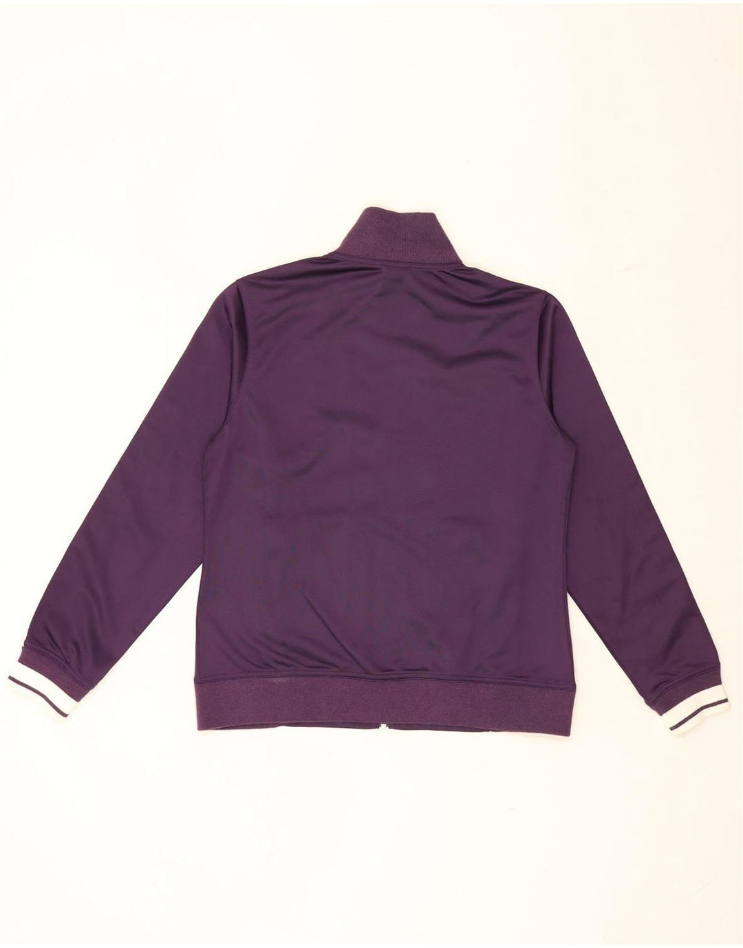 Asics Womens Tracksuit Top Jacket UK 14 Grande Roxo Colourblock Poliéster