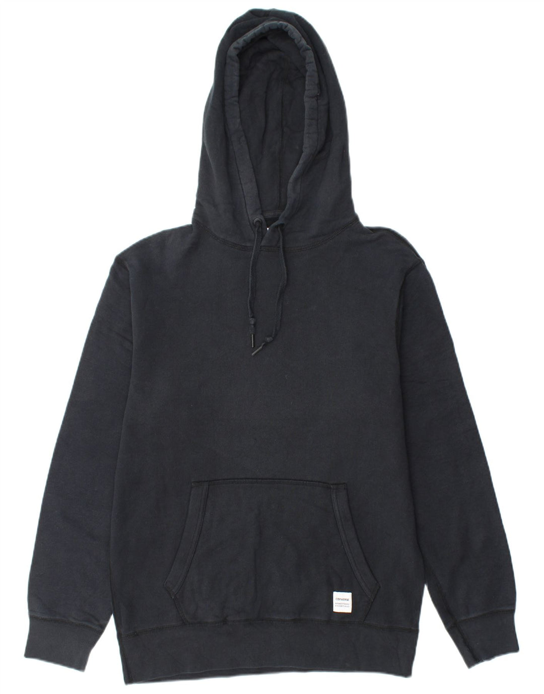 Suéter com capuz masculino CONVERSE pequeno algodão preto