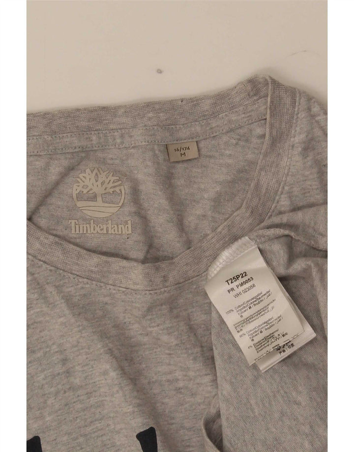 Top Timberland Meninos Graphic T-Shirt 15-16 Anos Cinzento Médio Algodão