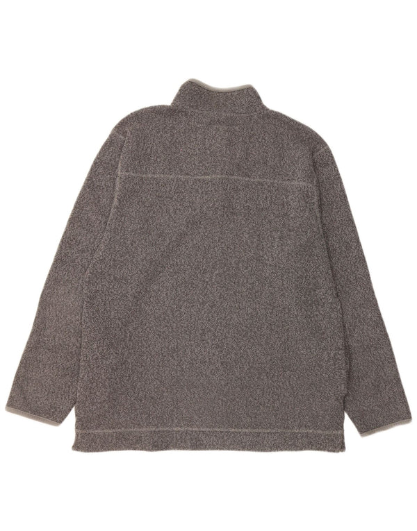 Moletom com capuz masculino Weird Fish com zíper grande poliéster manchado cinza