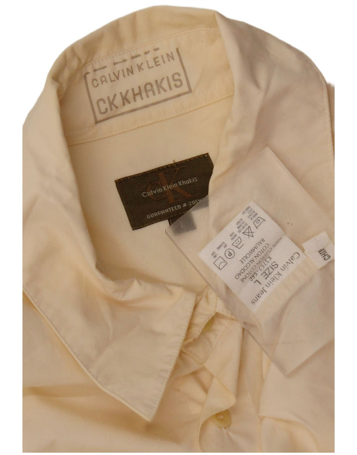 Camisa masculina CALVIN KLEIN grande algodão amarelo