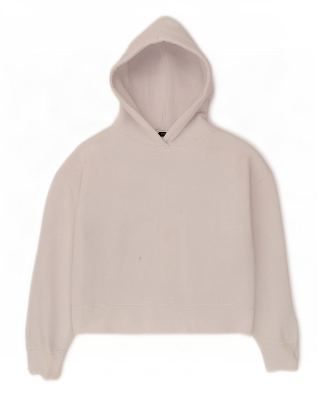 Zara Womens Oversized Hoodie Jumper Reino Unido 10 Pequeno Algodão Branco