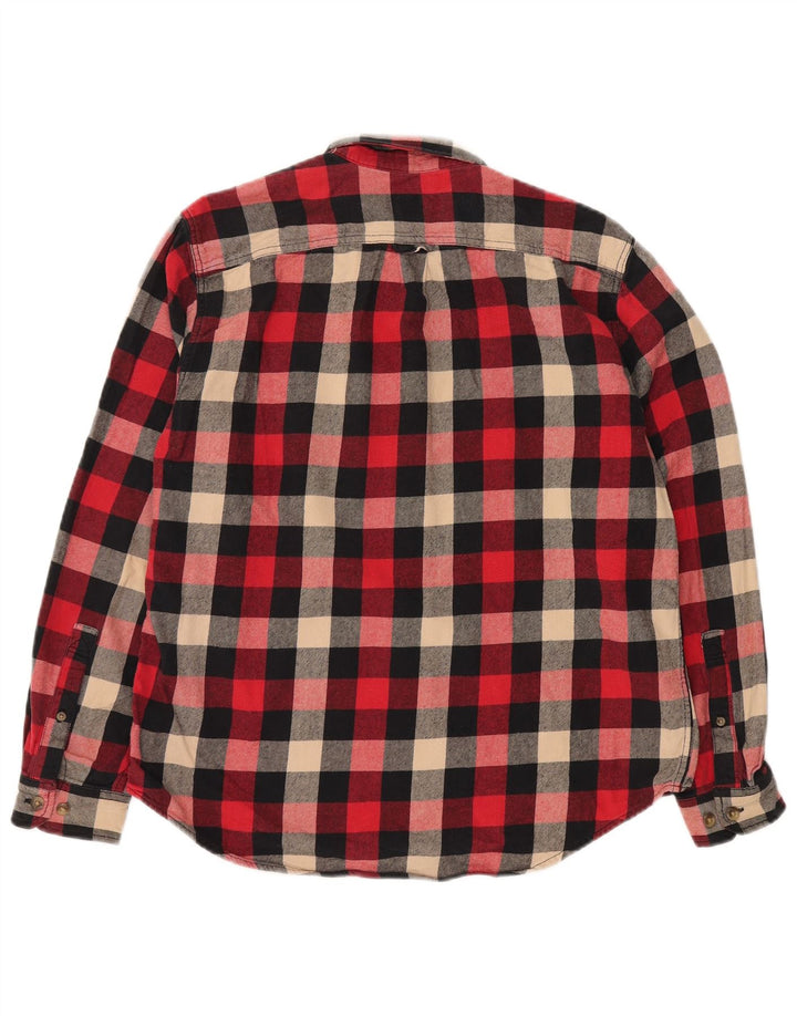 Camisa masculina de flanela EDDIE BAUER grande algodão xadrez vermelho