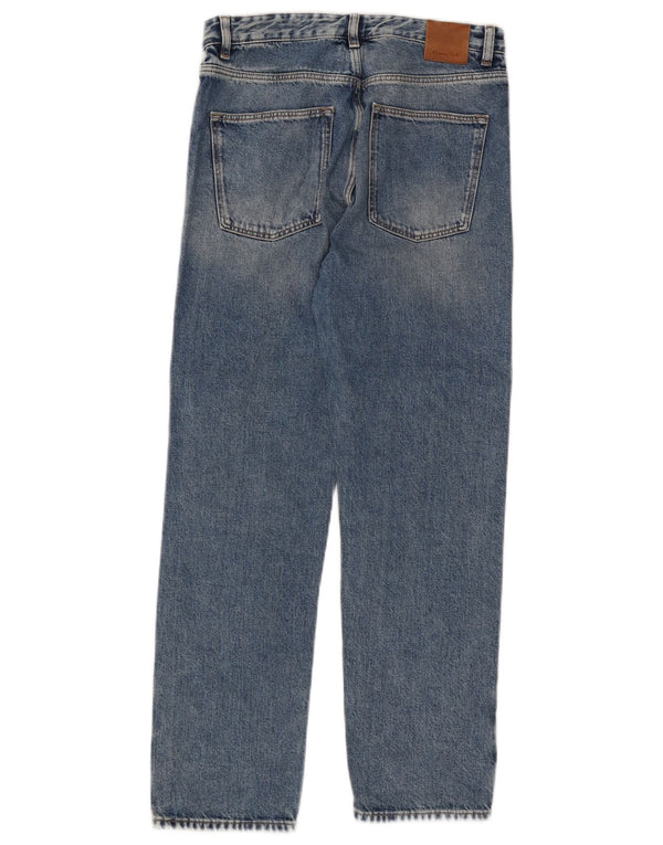 Massimo Dutti Womens High Rise Straight Jeans EU 38 Small W28 L28 Blue