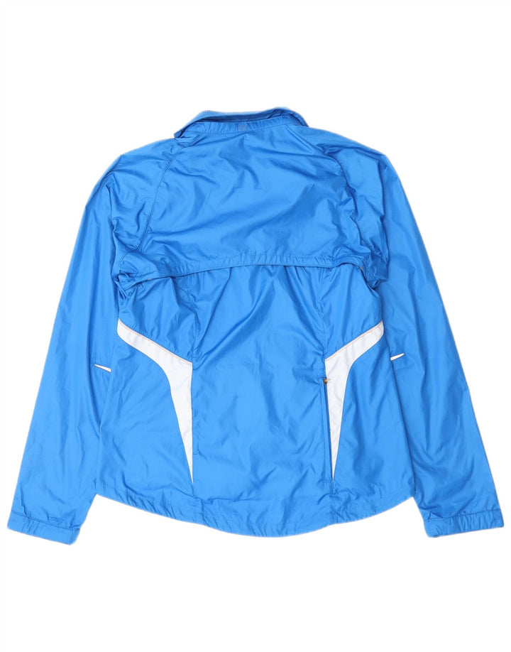 Jaqueta de chuva feminina Nike UK 10/12 médio azul colorblock poliéster
