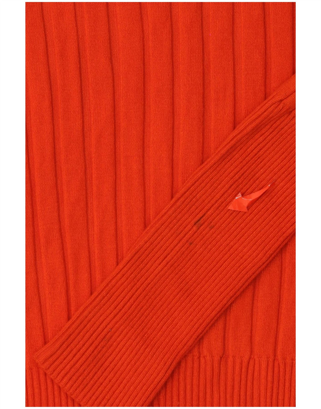 Zara Suéter feminino cropped com gola redonda Reino Unido 12 médio laranja