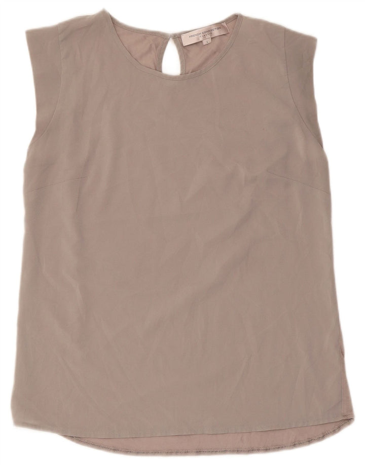 Blusa feminina sem mangas French Connection UK 14 grande cinza