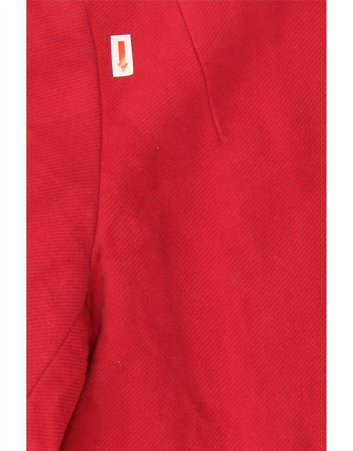 Sobretudo feminino WS UK 12 algodão vermelho médio