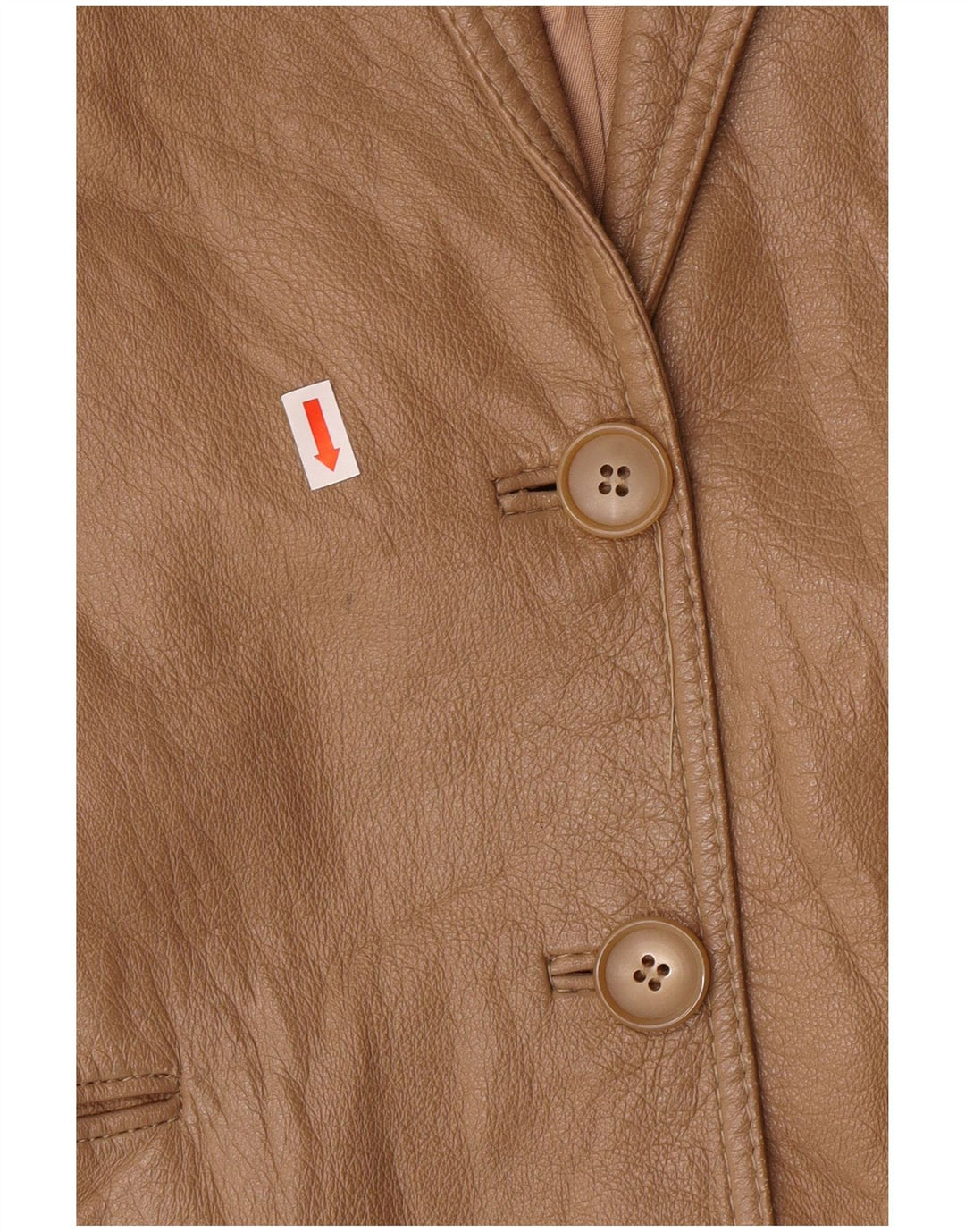 Jaqueta blazer feminina vintage com 2 botões IT 44 couro bege médio clássico