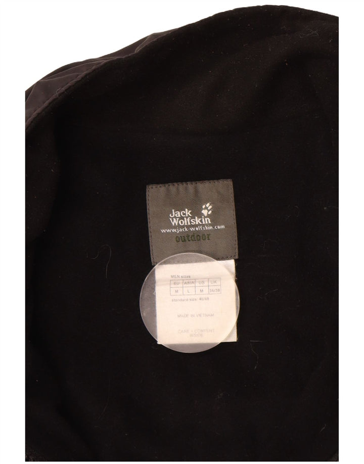 Jaqueta corta-vento masculina Jack Wolfskin Reino Unido 36/38 poliéster preto médio