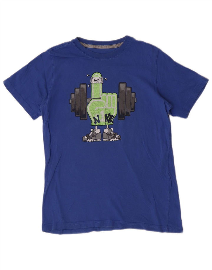 Camiseta Nike Meninos Graphic Top 10-11 Anos Azul Médio