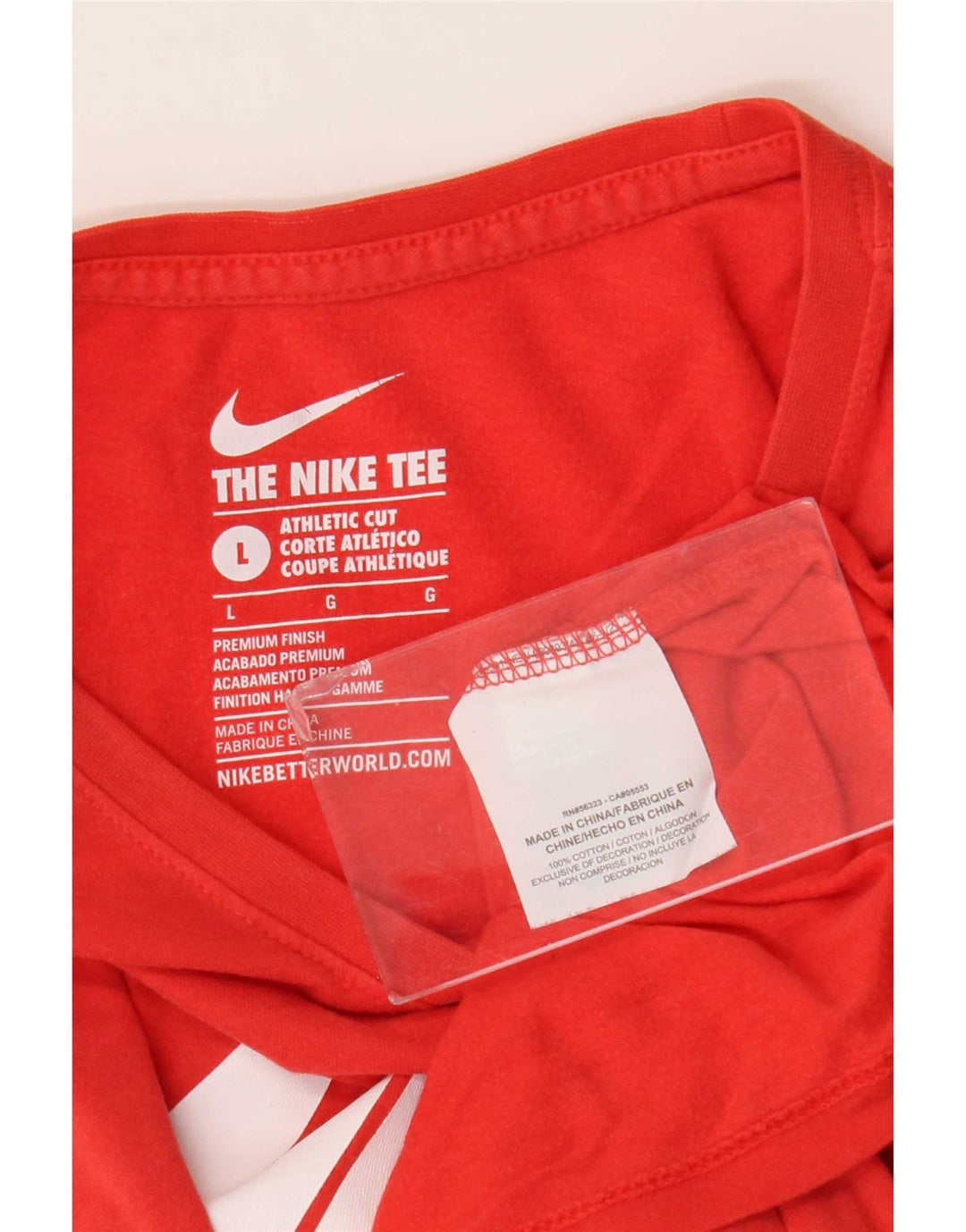 Camiseta Nike Masculina Athletic Cut Graphic Top Grande Algodão Vermelho