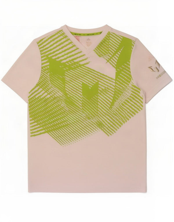 Camiseta Adidas Boys Climalite Graphic Top 13-14 Anos Poliéster Branco