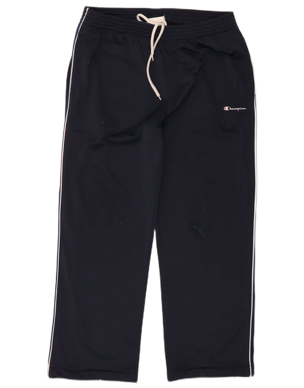 Calça de treino masculina Champion grande poliéster azul marinho