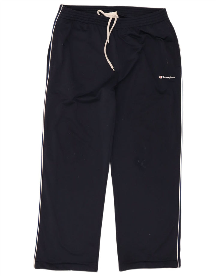Calça de treino masculina Champion grande poliéster azul marinho