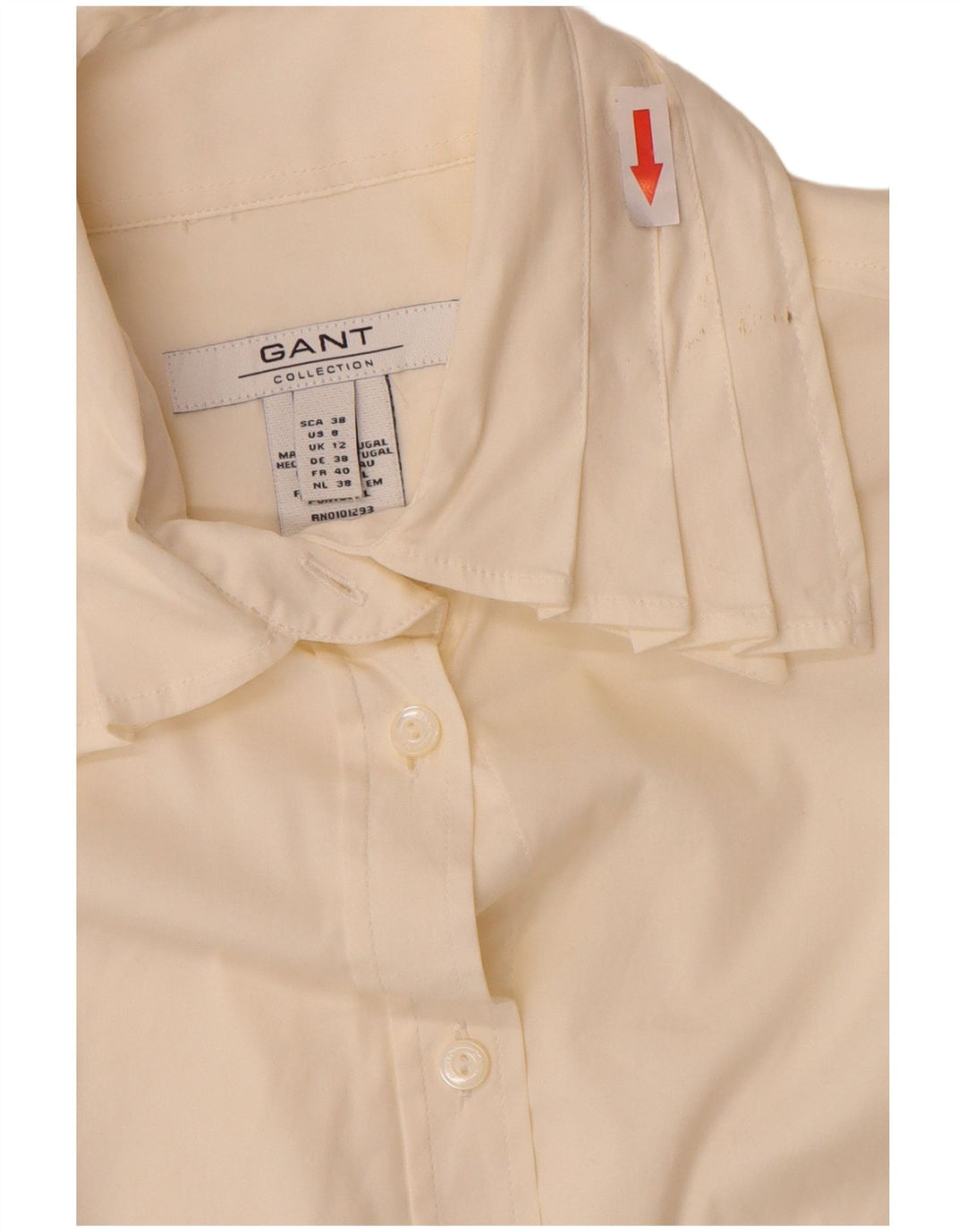 Camisa feminina Gant UK 12 médio algodão branco